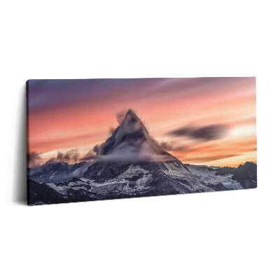 Obraz canvas 120x60 cm Osamělá hora při západu slunce