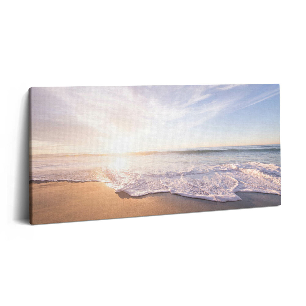 Obraz canvas 120x60 cm Východ slunce nad pláží a mořem