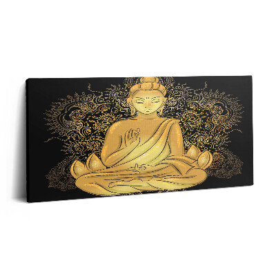 Obraz na plátně 120x60 cm Zlatý zenový Buddha