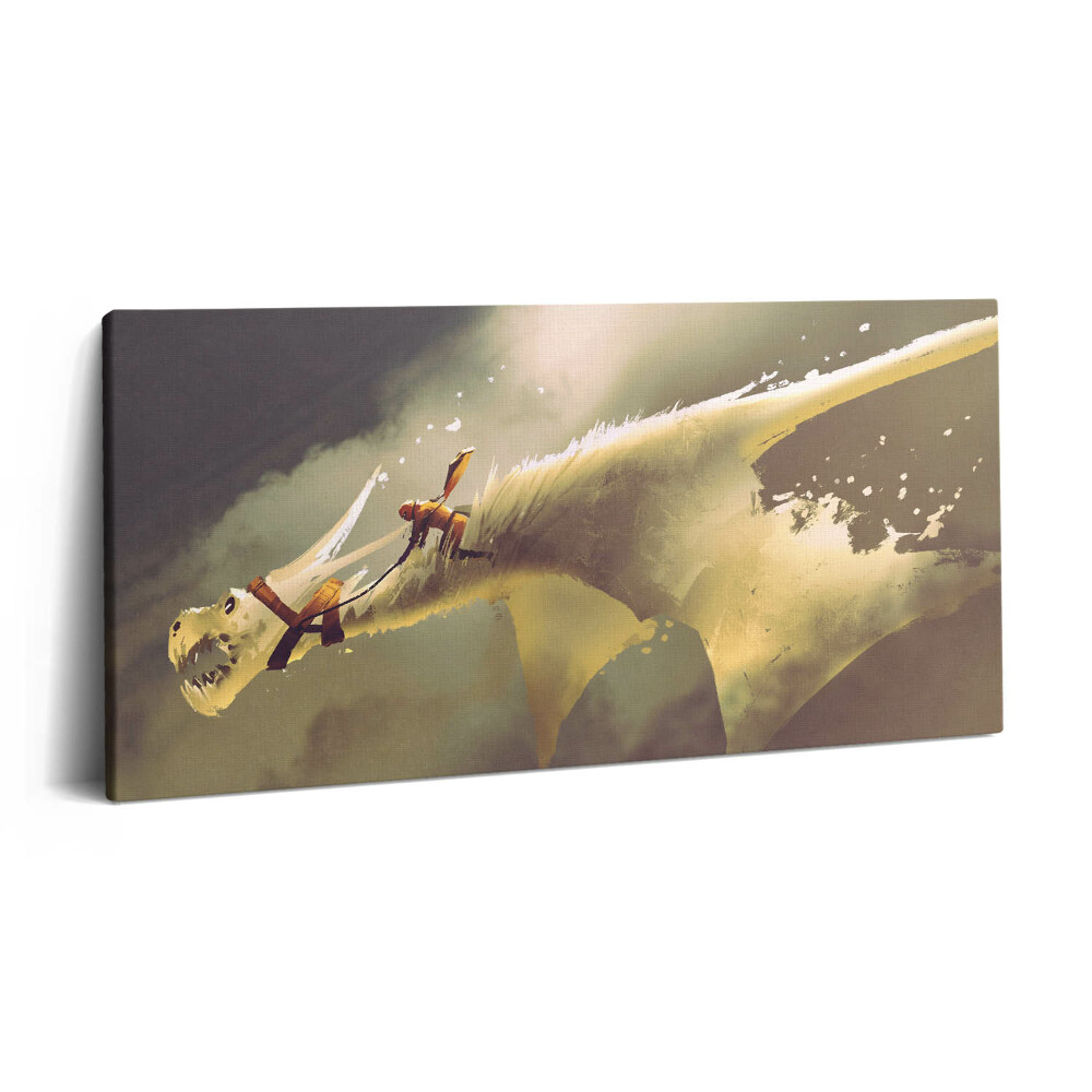 Obraz z fotografie na plátně 120x60 cm Ilustrace dračího jezdce