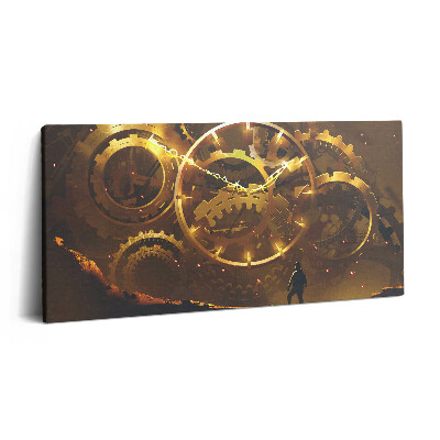 Obraz canvas 120x60 cm Ilustrace zlatého hodinového stroje