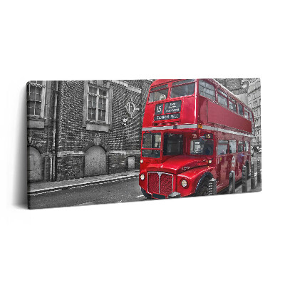 Obraz canvas 120x60 cm Červený dvoupatrový autobus