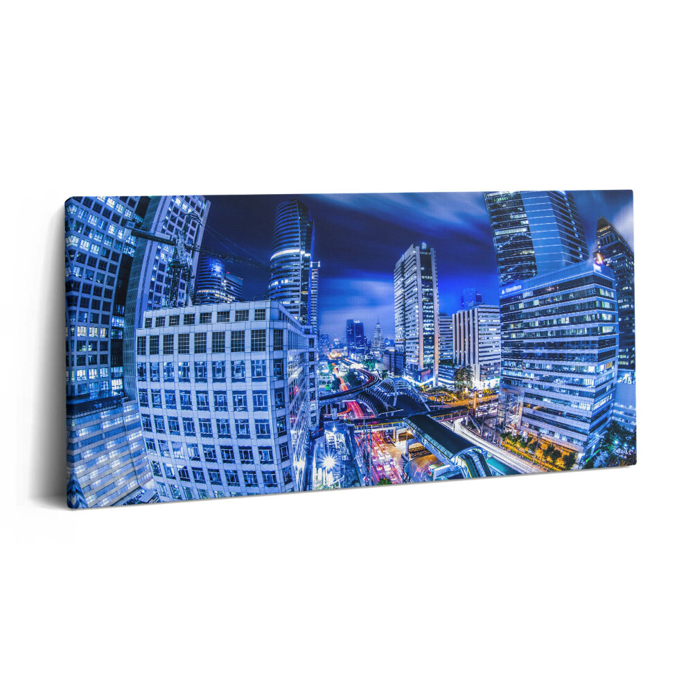 Obraz canvas 120x60 cm Noční pohled na město Bangkok
