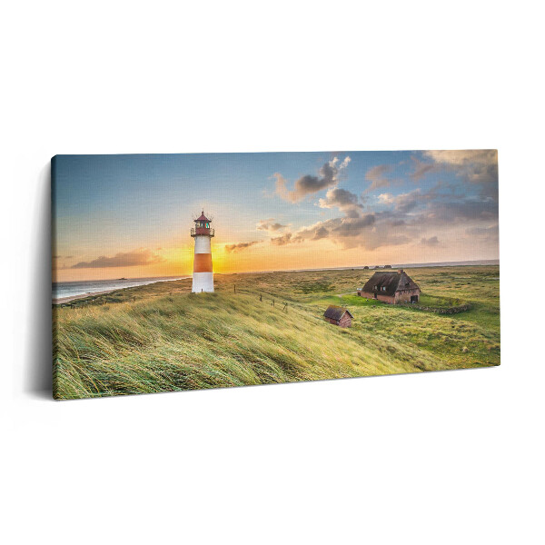 Obraz canvas 120x60 cm Výměna majáku na ostrově Sylt