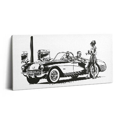 Obraz canvas 120x60 cm Ilustrace retro automobilu