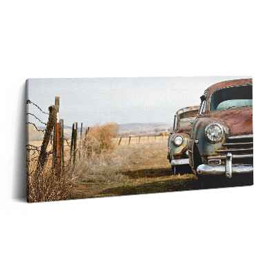 Obraz na plátně 120x60 cm Stará opuštěná auta