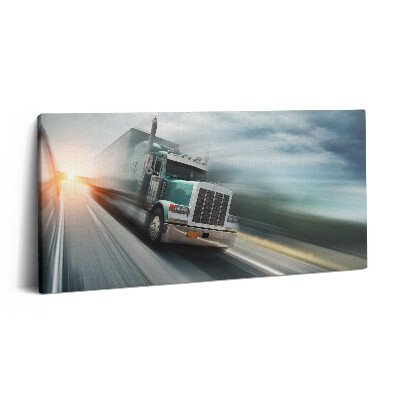 Obraz z fotografie na plátně 120x60 cm Nákladní auto na dálnici