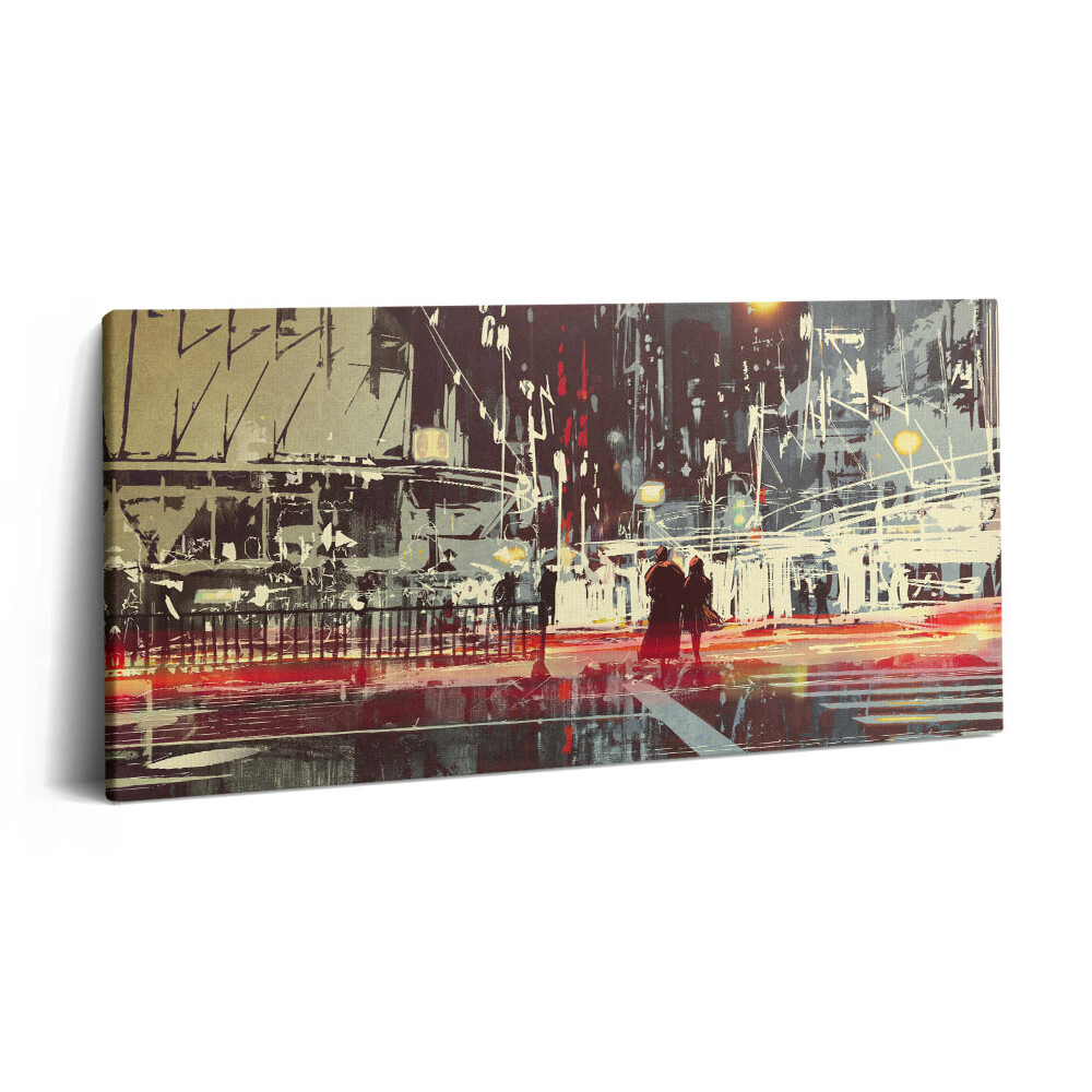 Obraz z fotografie na plátně 120x60 cm Noční scéna města