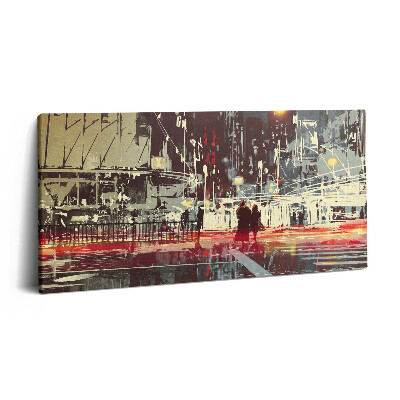 Obraz z fotografie na plátně 120x60 cm Noční scéna města