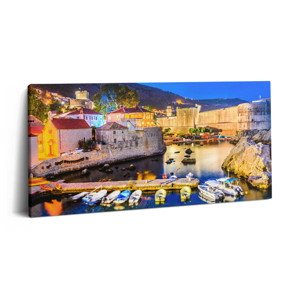 Obraz canvas 120x60 cm Starý městský záliv v noci