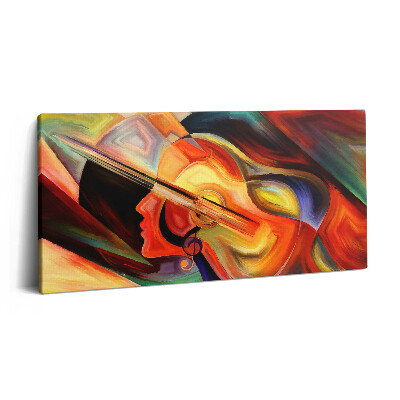 Obraz z fotografie na plátně 120x60 cm Umění - malovaná abstraktní hlava ženy