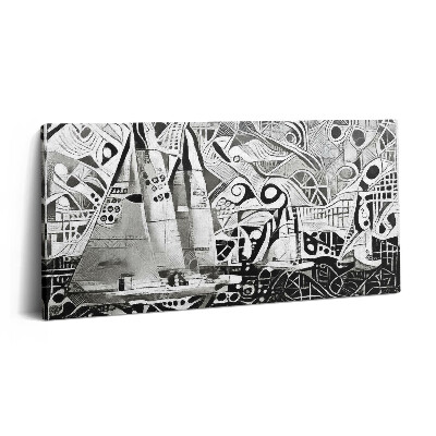 Obraz z fotografie na plátně 120x60 cm Abstrakt plachetnice na moři