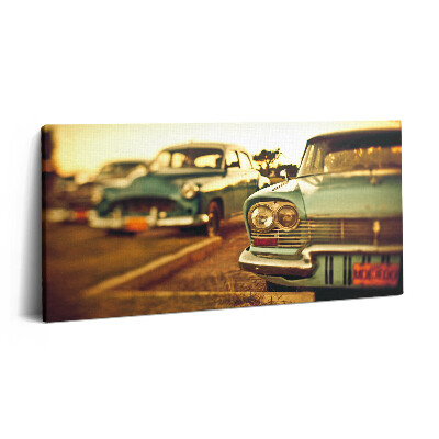 Obraz z fotografie na plátně 120x60 cm Stará auta - sbírka aut