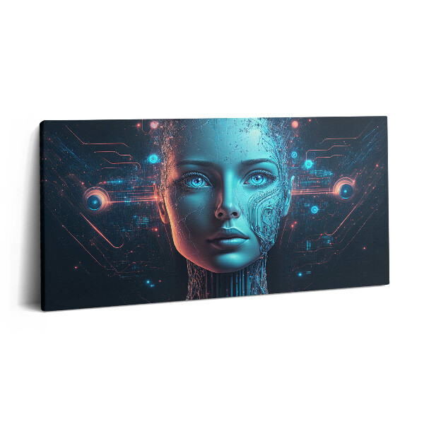 Obraz na plátně 120x60 cm Umělá inteligence ženského robota