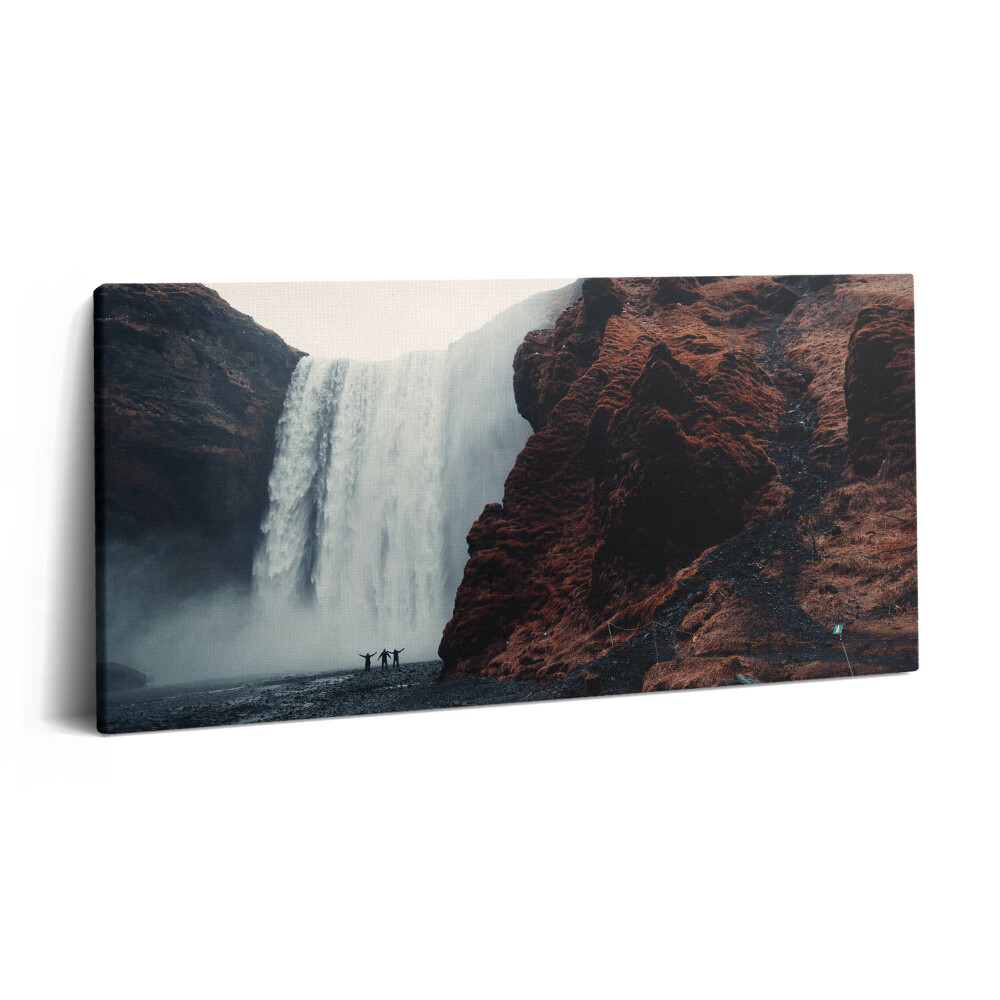 Obraz canvas 120x60 cm Islandská krajina vodopád