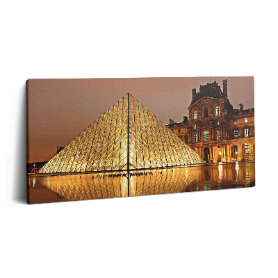 Obraz z fotografie na plátně 120x60 cm Muzeum Louvre v Paříži