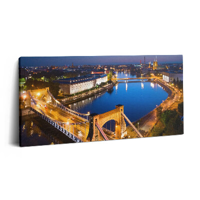 Obraz na plátně 120x60 cm Vratislav v noci
