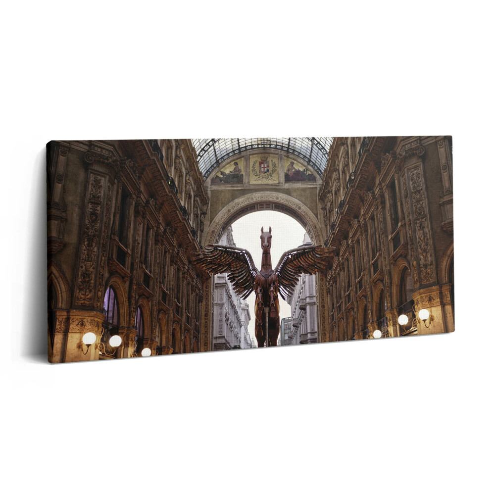 Obraz z fotografie na plátně 120x60 cm Pomník koně v Miláně