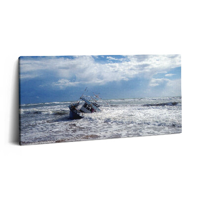 Obraz na plátně 120x60 cm Potopená loď na Sicílii