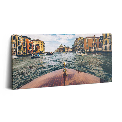 Obraz na plátně 120x60 cm Motorový člun na řece