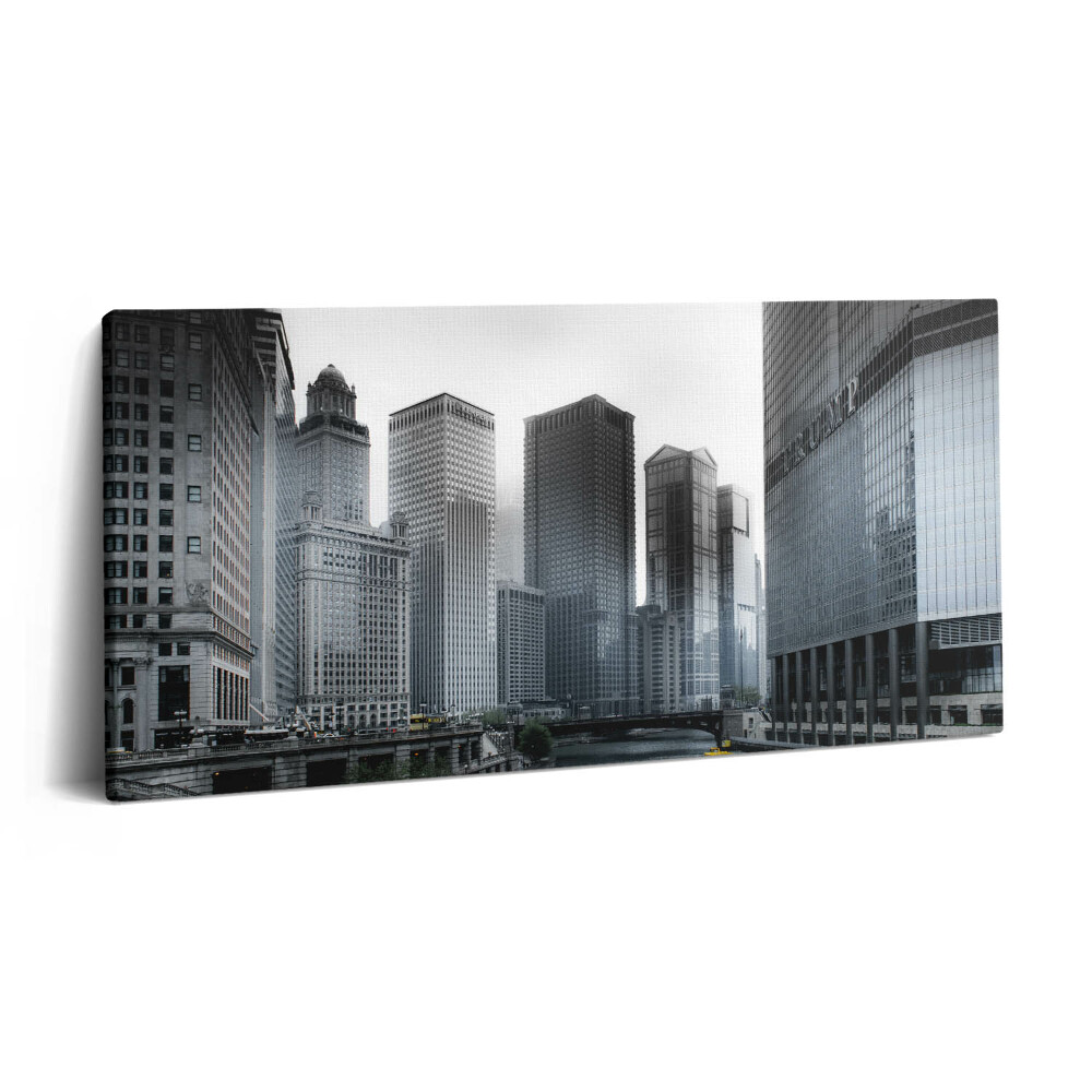 Obraz z fotografie na plátně 120x60 cm Loď s panoramatem