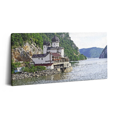 Obraz z fotografie na plátně 120x60 cm Kostel u vody