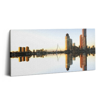 Obraz canvas 120x60 cm Město u řeky