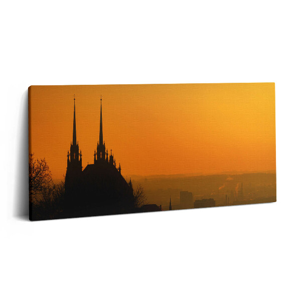 Obraz z fotografie na plátně 120x60 cm Pohled na brněnskou katedrálu