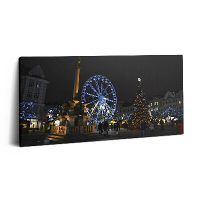 Obraz z fotografie na plátně 120x60 cm Vánoční trh v Ostravě