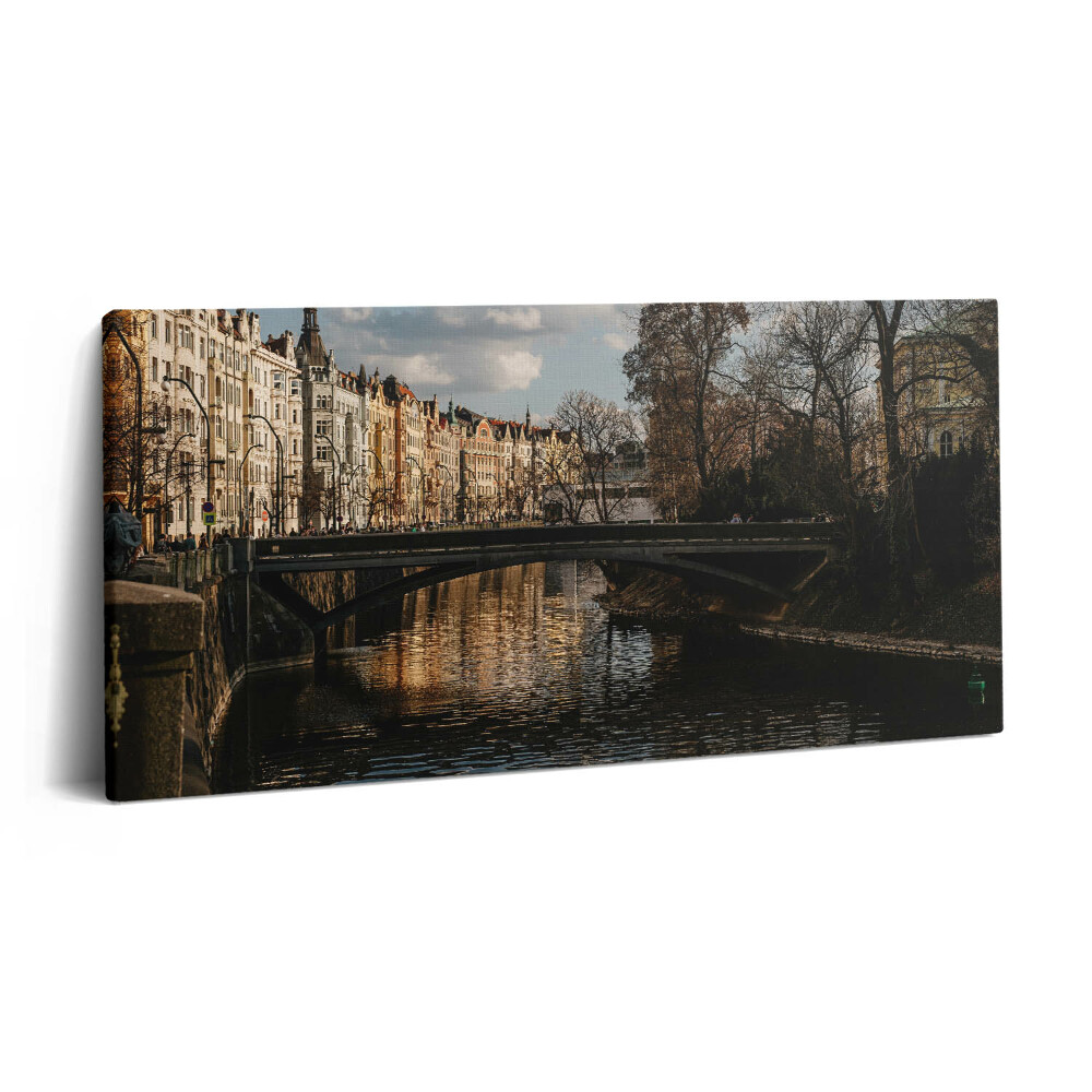 Obraz z fotografie na plátně 120x60 cm Panorama Prahy