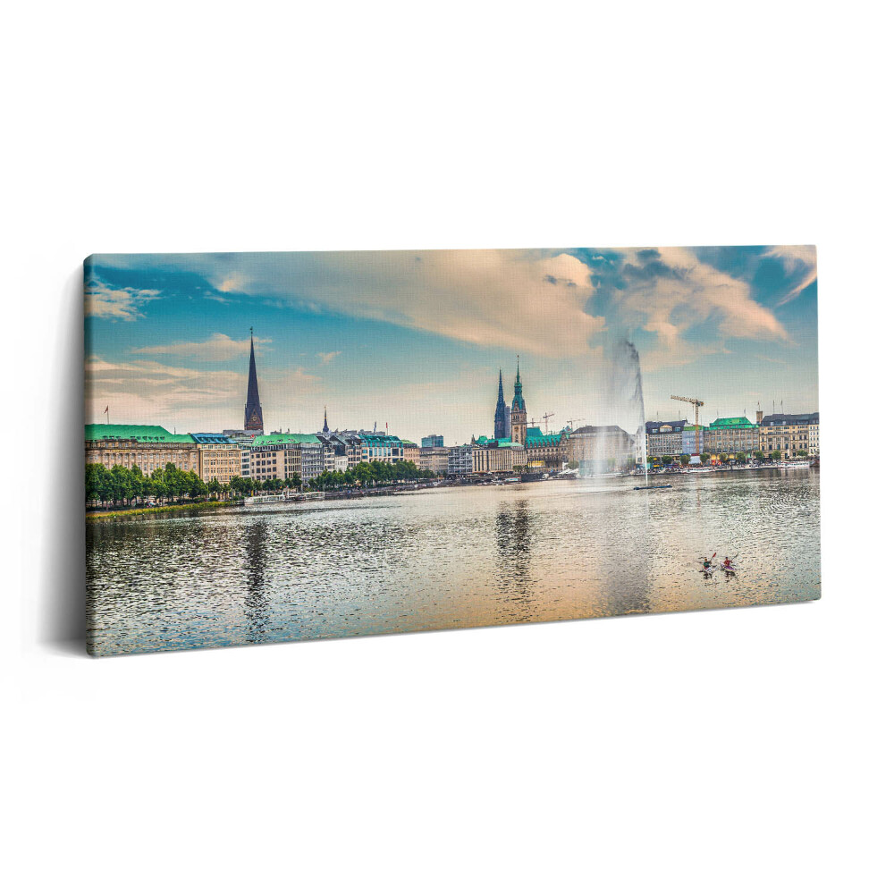 Obraz z fotografie na plátně 120x60 cm Binnenalster v Hamburku