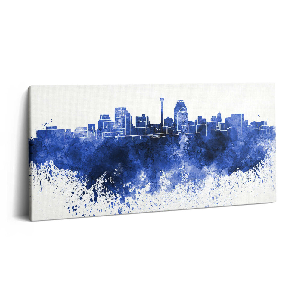 Obraz canvas 120x60 cm Akvarelové panorama San Antonia