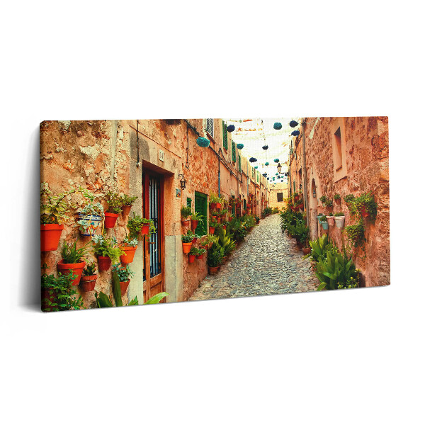 Obraz z fotografie na plátně 120x60 cm Ulice ve vesnici Valldemossa
