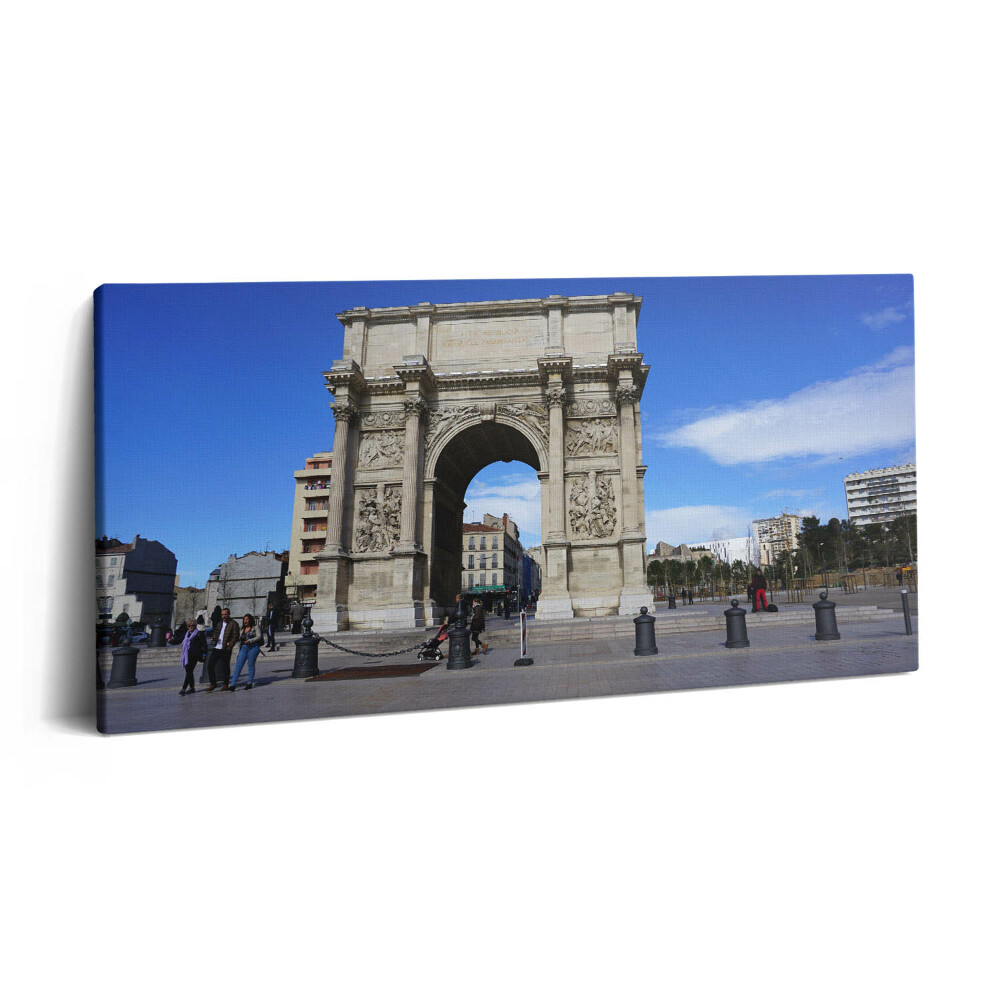 Obraz z fotografie na plátně 120x60 cm Vítězný oblouk v Marseille, Francie