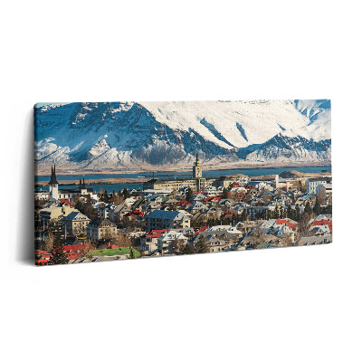 Obraz na plátně 120x60 cm Pohled na Reykjavík Island