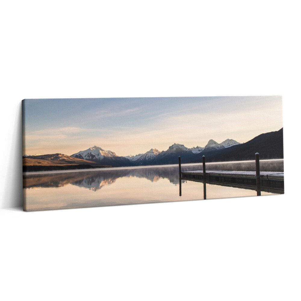 Obraz canvas 125x50 cm Jezero a horské molo