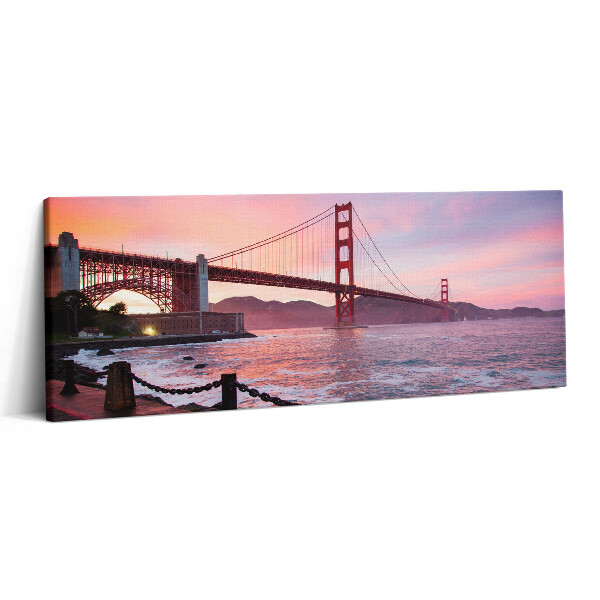 Obraz canvas 125x50 cm Pohled na most Golden Gate