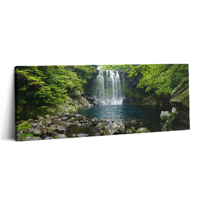 Obraz canvas 125x50 cm Vodopád a řeka mezi stromy