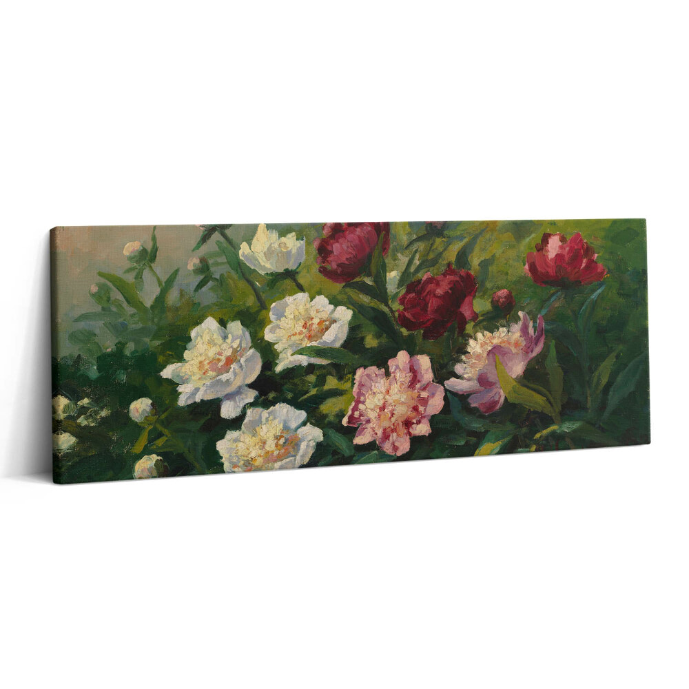 Obraz canvas 125x50 cm Namaloval jsem krásné květiny