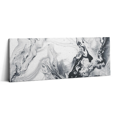 Obraz canvas 125x50 cm Tušová abstrakce - mramorová tuš