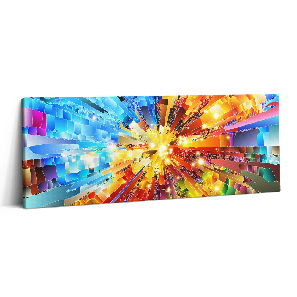 Obraz canvas 125x50 cm 3D kompozice se sytými barvami