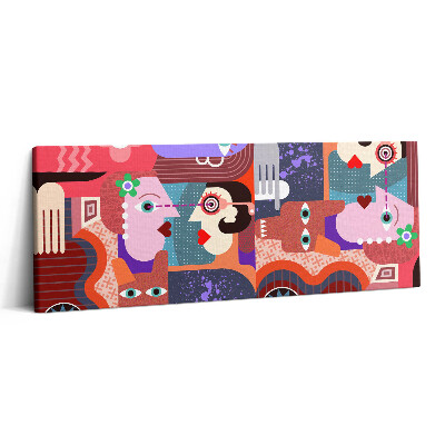 Obraz canvas 125x50 cm Abstraktní tváře