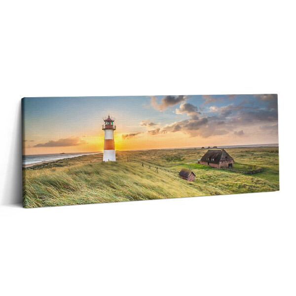 Obraz canvas 125x50 cm Výměna majáku na ostrově Sylt