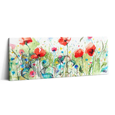 Obraz canvas 125x50 cm Mák na louce