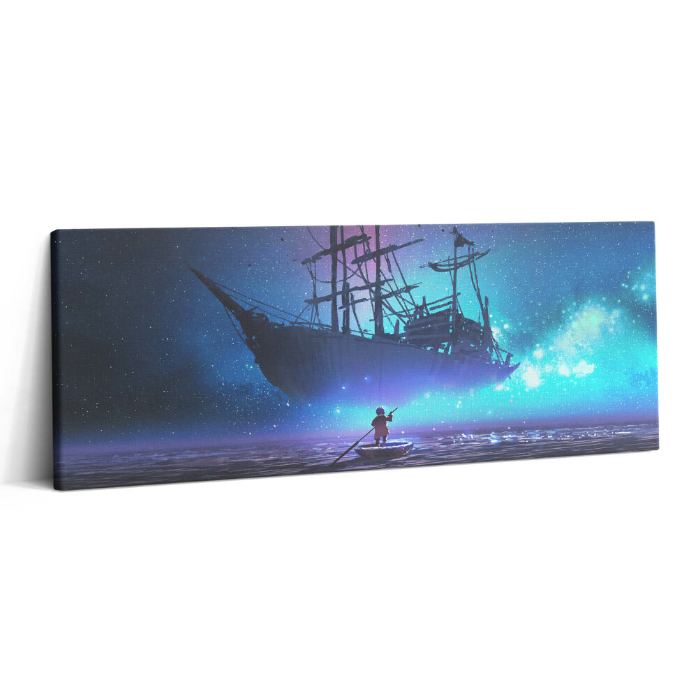 Obraz canvas 125x50 cm Fantazie plachetnice