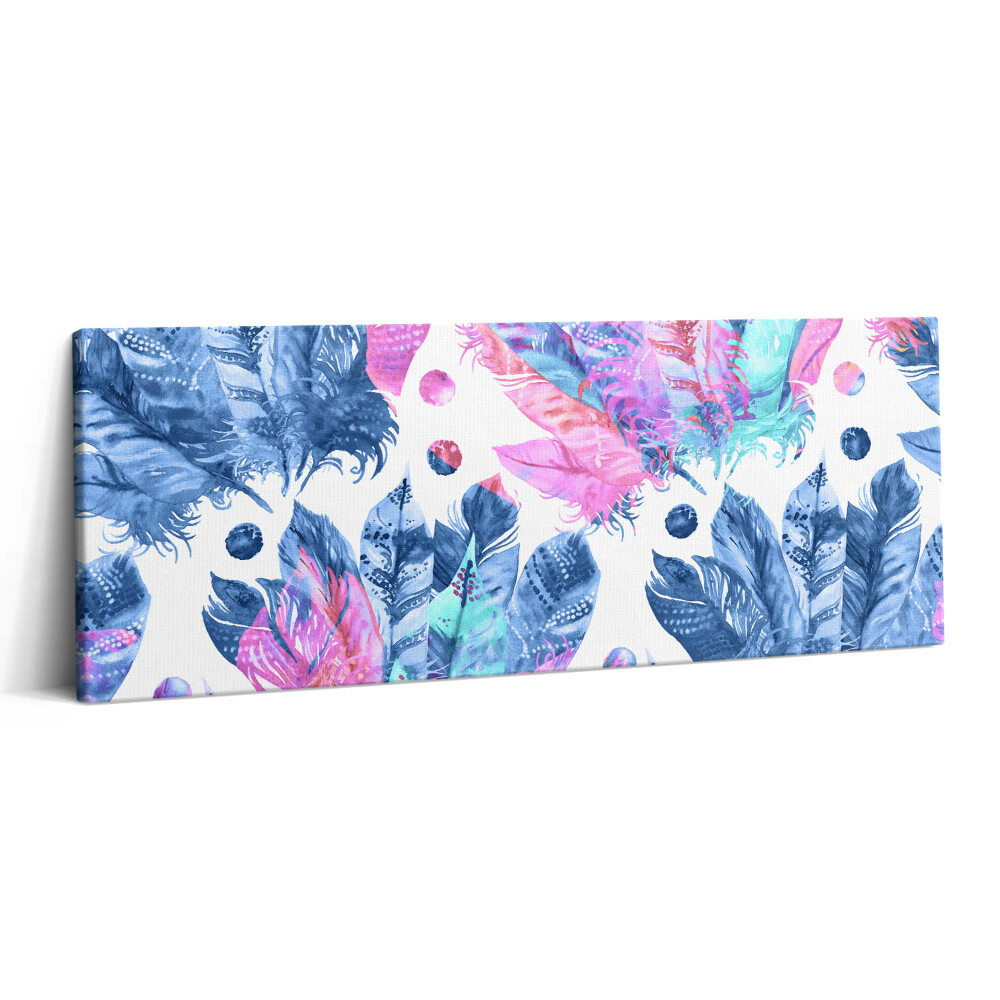 Obraz canvas 125x50 cm Barevné peří