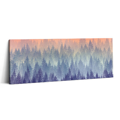Obraz canvas 125x50 cm Les v mlze