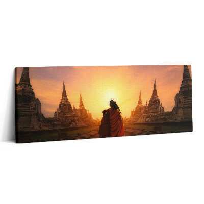 Obraz canvas 125x50 cm Chrám a putující mnich