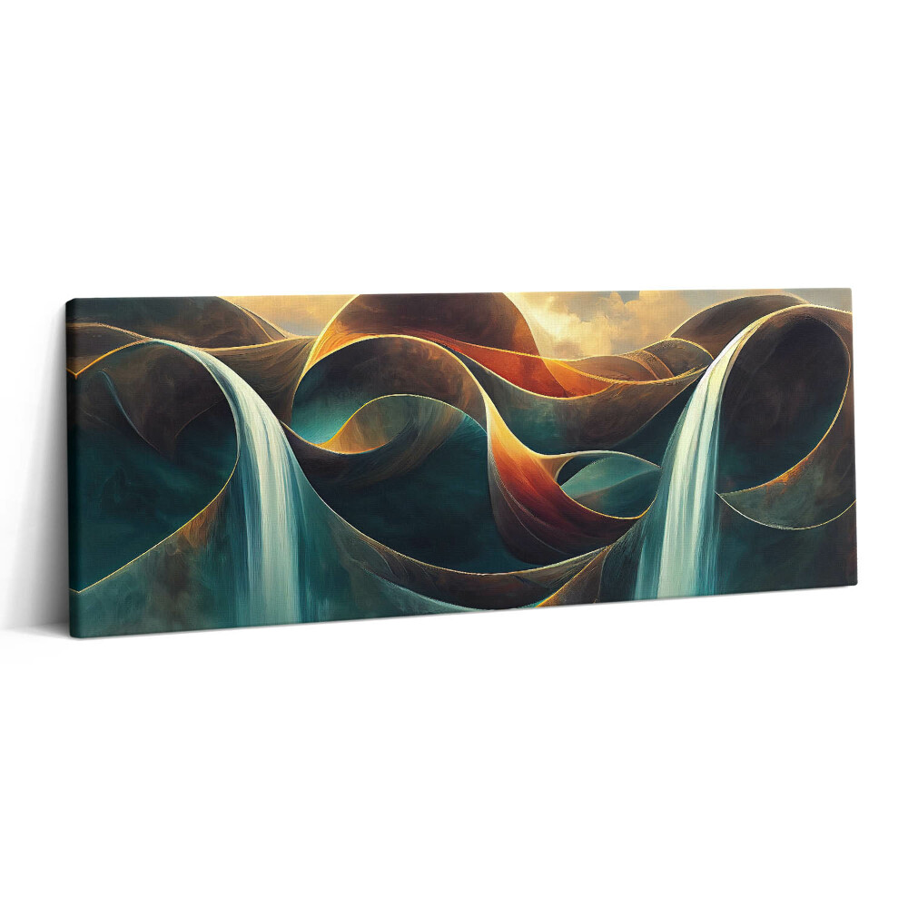 Obraz canvas 125x50 cm Vodopád tekoucí na pozadí