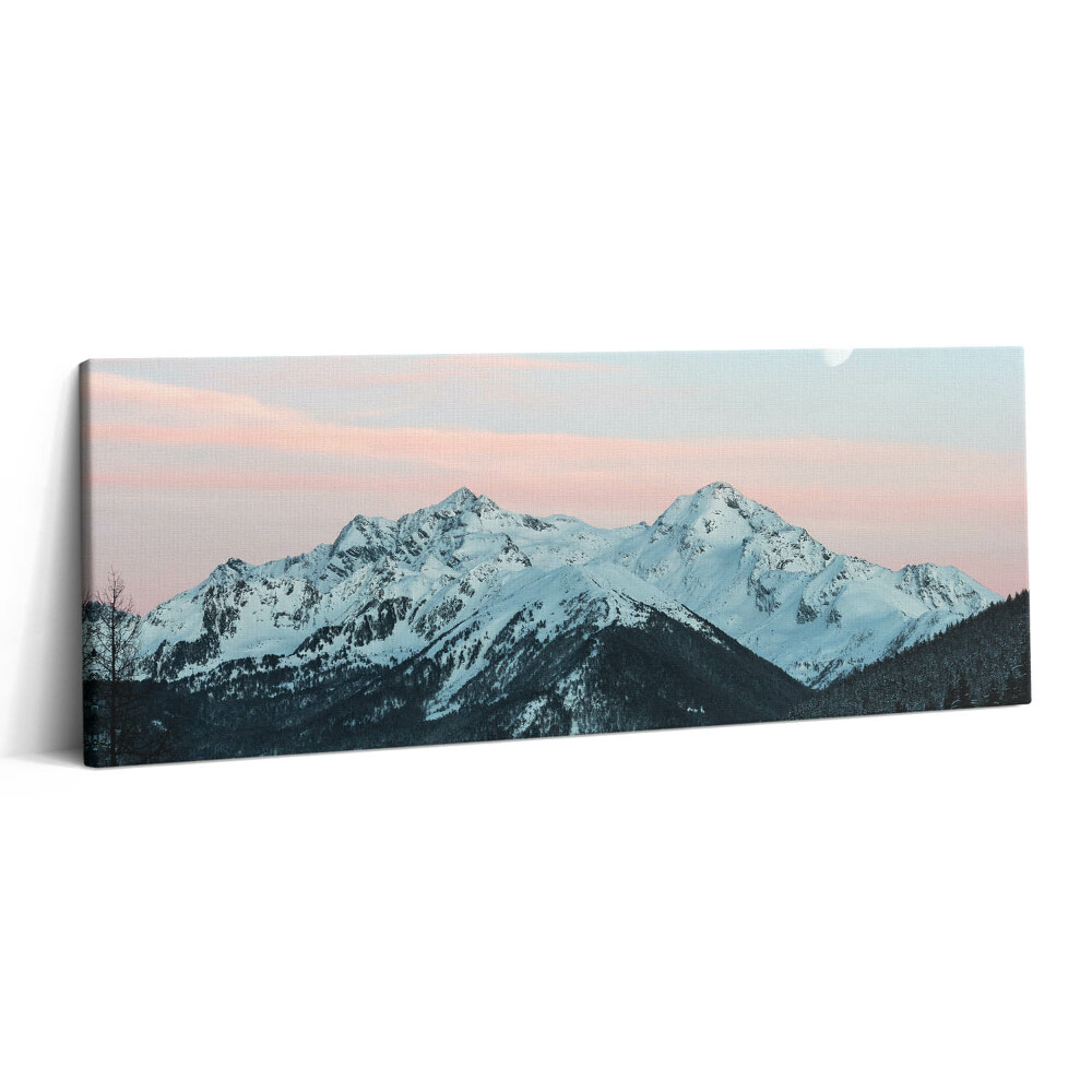 Obraz canvas 125x50 cm Horské pásmo v zimě